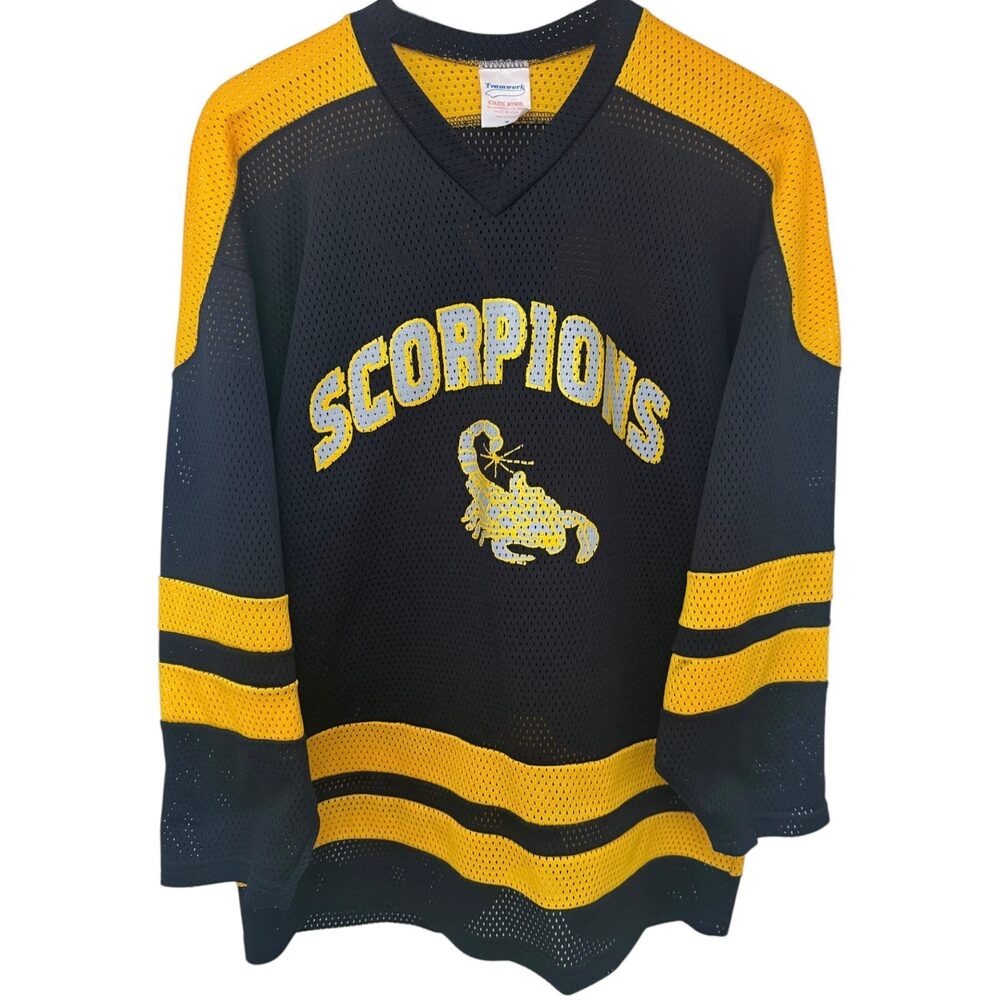 Teamwork Hockey Jersey Men's M Black Gold Scorpions Number 35